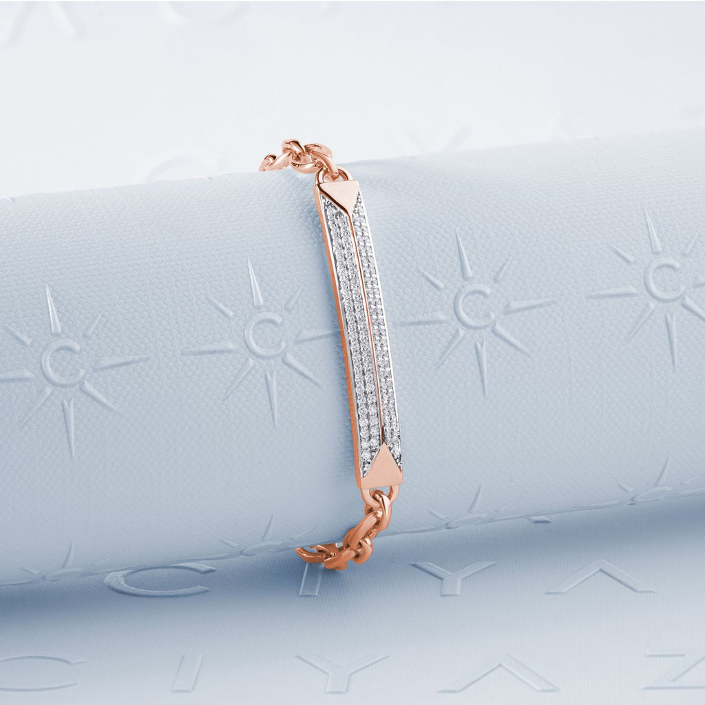 Rose Gold Diamond Bracelet - Babe Carat preview product image 1